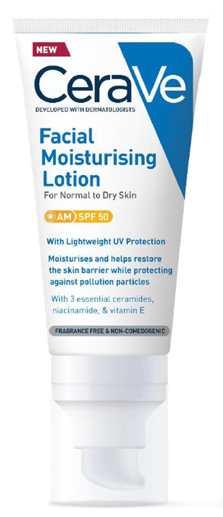 Cerave Crema Viso Idratante SPF50 per pelli da normali a secche 50ml