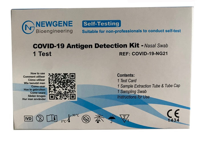 TEST ANTIGENICO RAPIDO COVID-19 NEWGENE AUTODIAGNOSTICO DETERMINAZIONE QUALITATIVA ANTIGENI SARS-COV-2 IN TAMPONI NASALI MEDIANTE IMMUNOCROMATOGRAFIA