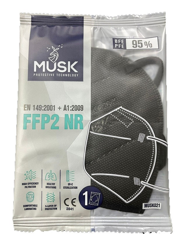 MUSK MASCHERINA FFP2 BLACK 1PZ
