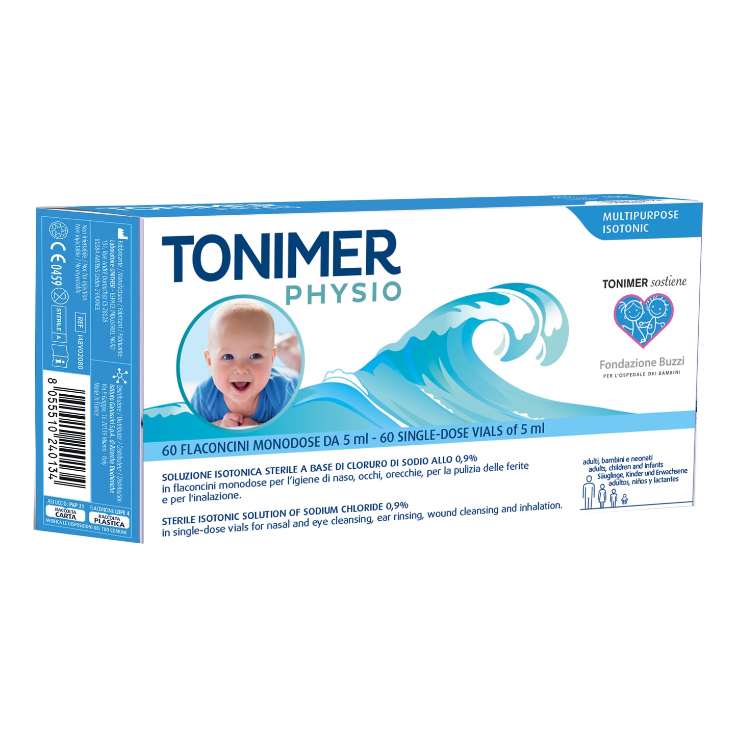TONIMER PHYSIO MONODOSE 60 SOLUZIONE NASALE 60 FLACONCINI 5 ML