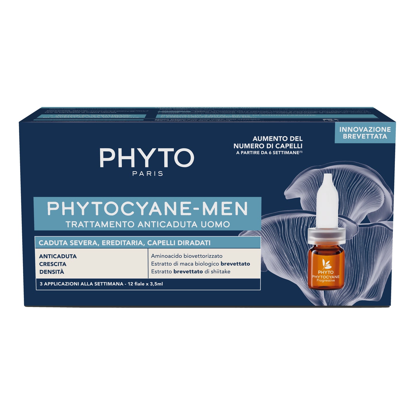 PHYTOCYANE FIALE UOMO CADUTA SEVERA 12 FIALE DA 3,5 ML