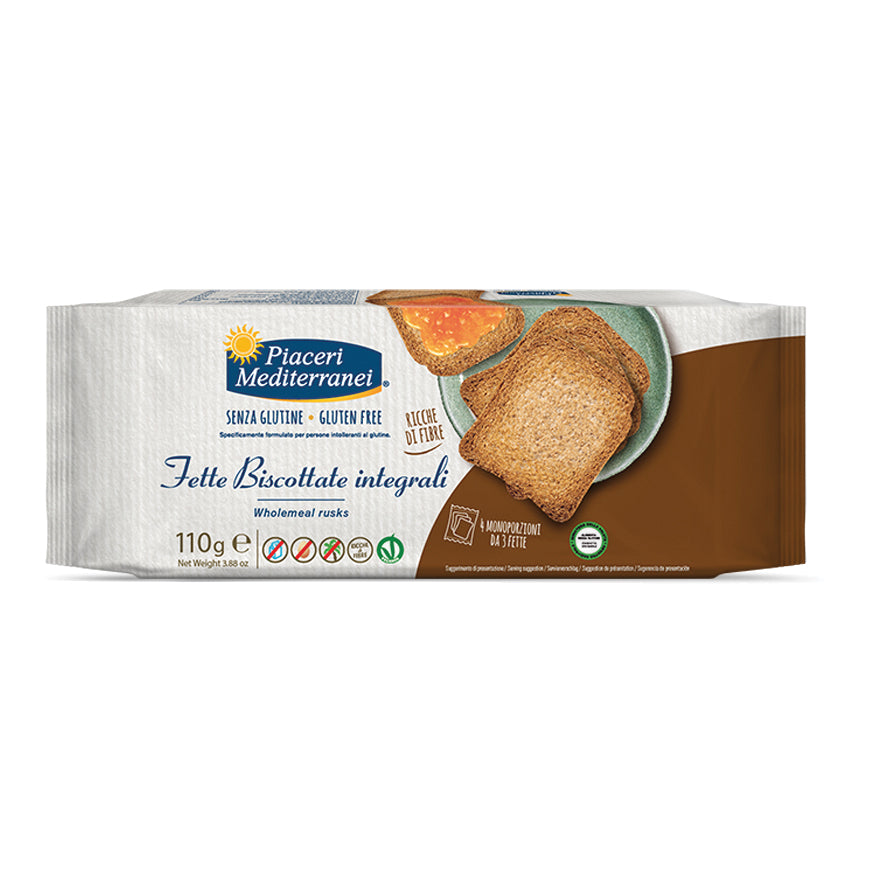 PIACERI MEDITERRANEI FETTE BISCOTTATE INTEGRALI 110 G