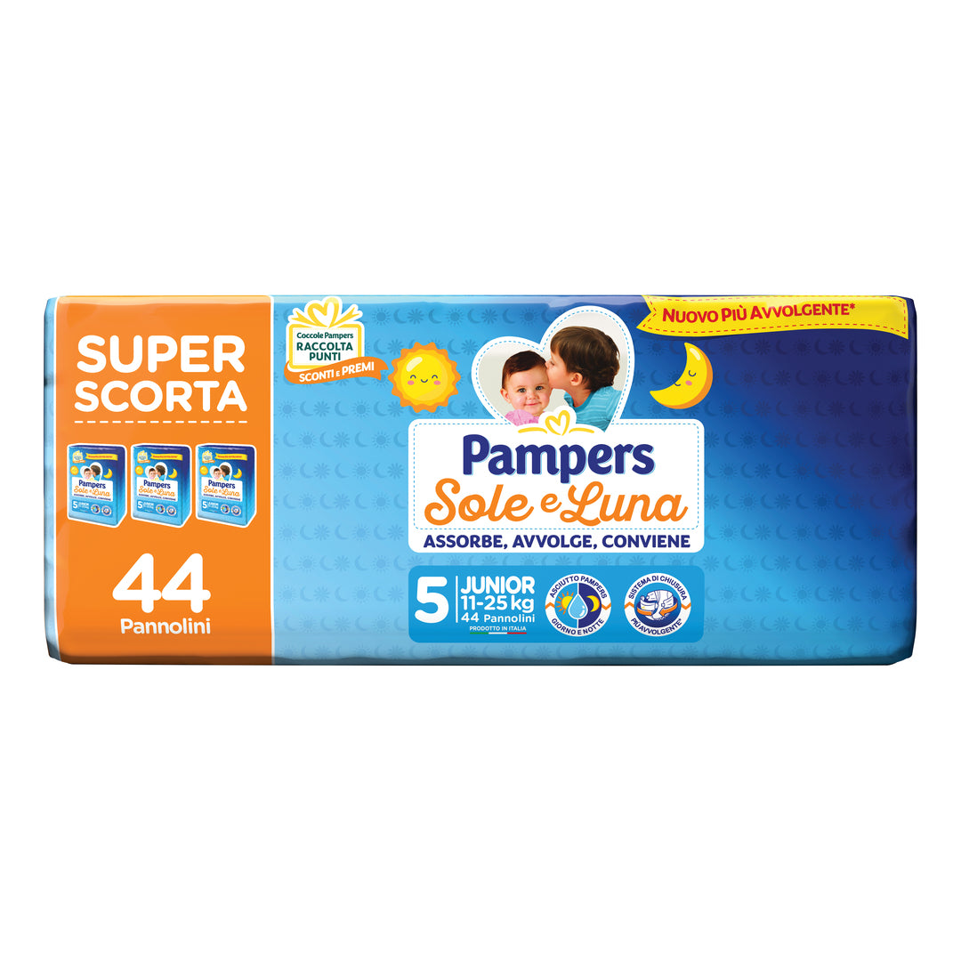 PAMPERS SOLE LUNA TRIO JUNIOR 44 PEZZI