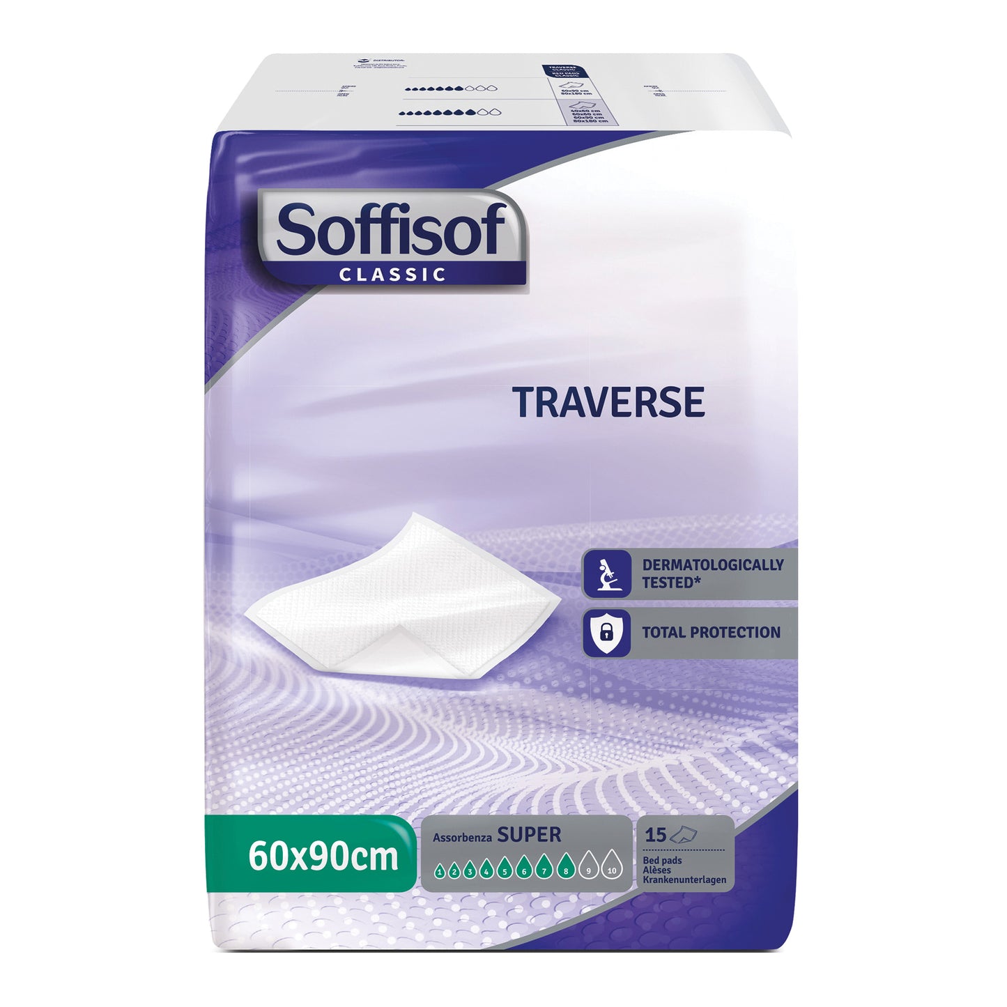 TRAVERSA PER INCONTINENZA SOFFISOF CLASSIC 8 GOCCE 60 X 90 15 PEZZI