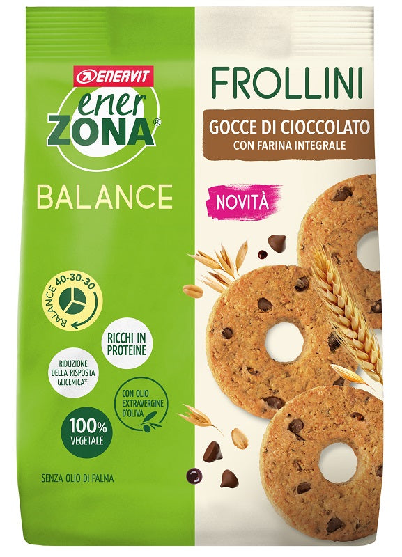 EnerZona Frollini integrali con gocce di cioccolato 250g