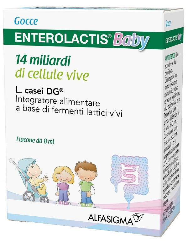 Enterolactis Baby Gocce 14 miliardi di cellule vive L.Casei 8ml
