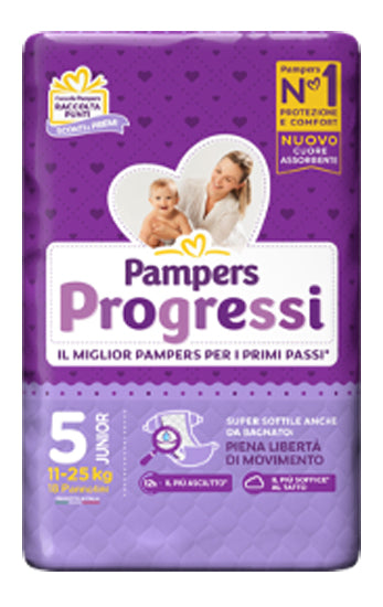 PAMPERS PROGRESSI JUNIOR 18 PEZZI