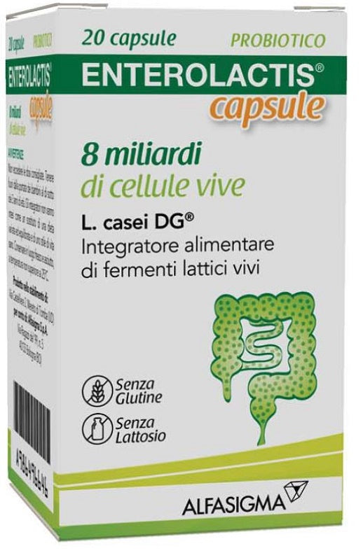 Enterolactis 20 capsule 300g Integratore di fermenti lattici vivi