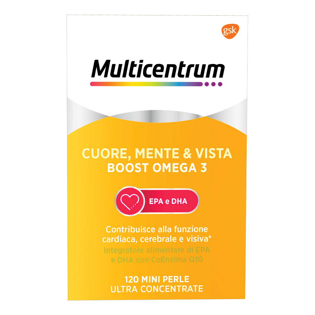 Multicentrum Cuore Mente e Vista Boost Omega 120 capsule integratore di EPA e DHA