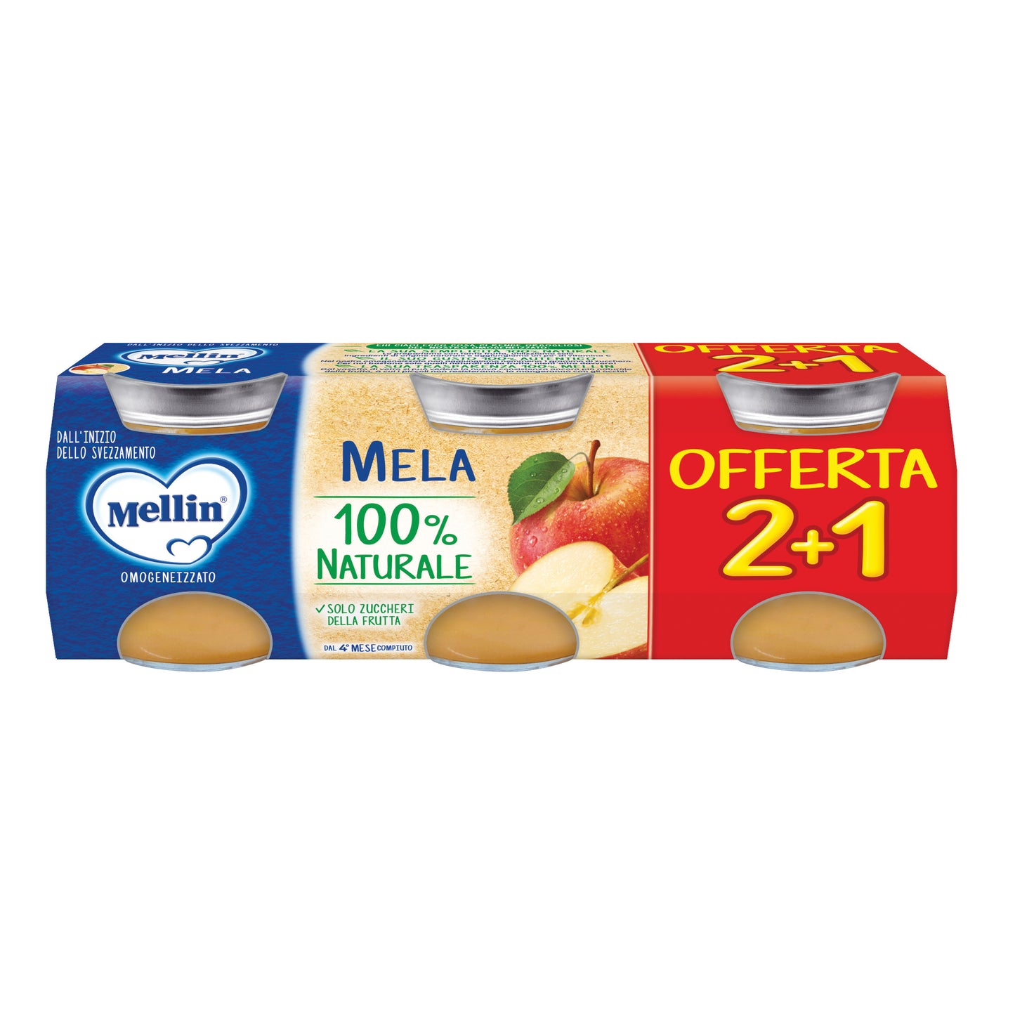 MELLIN OMOGENEIZZATO MELA 3PZ DA 100 G