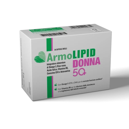 Armolipid Donna 50+ 30 capsule molli Integratore per la funzione cardiaca femminile
