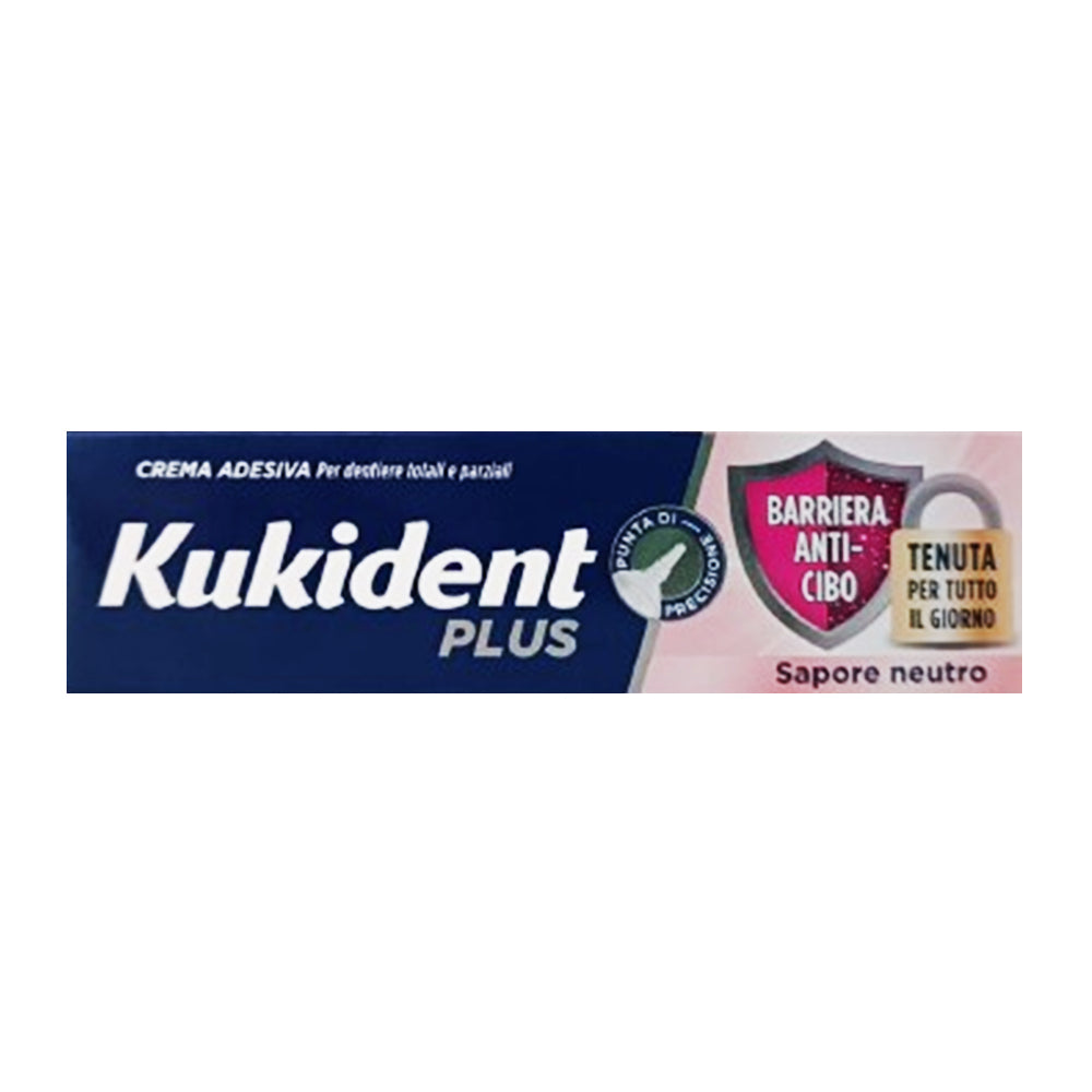 Kukident Plus Barriera Anti Cibo sapore neutro 40g