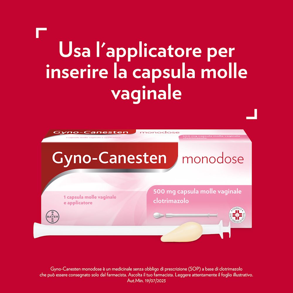 Gyno-Canesten Monodose 1 compressa vaginale da 500mg di Clotrimazolo