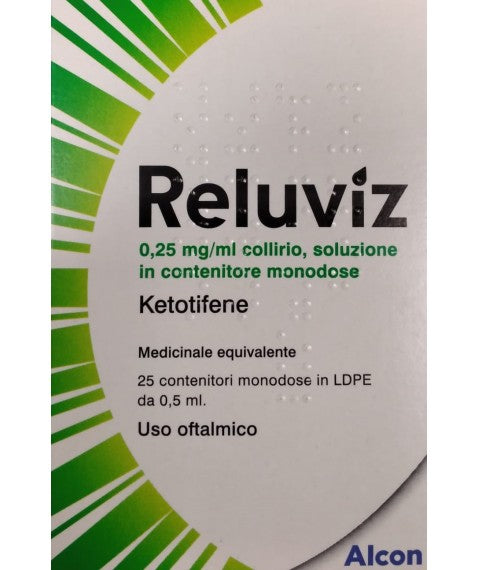 Reluviz colliro antistaminico 25 flaconcini monodose 0,25mg/ml Ketotifene