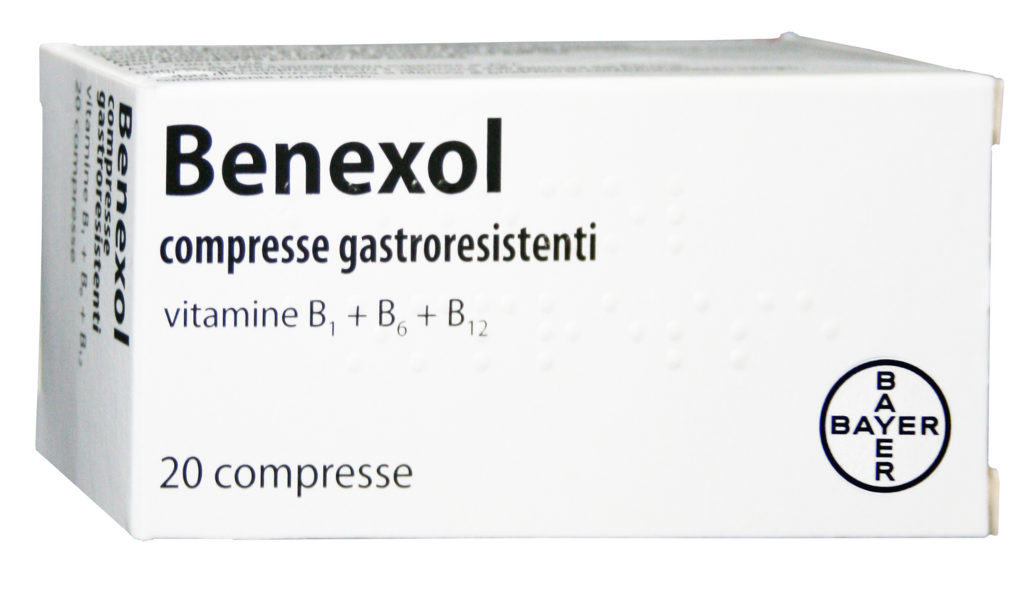 Benexol 20 compresse gastroresistenti vitamine B1 B6 B12 per stati carenziali o nevriti non carenziali
