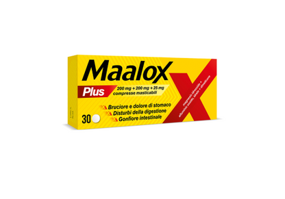 Maalox Plus 30 compresse masticabili per il bruciore di stomaco