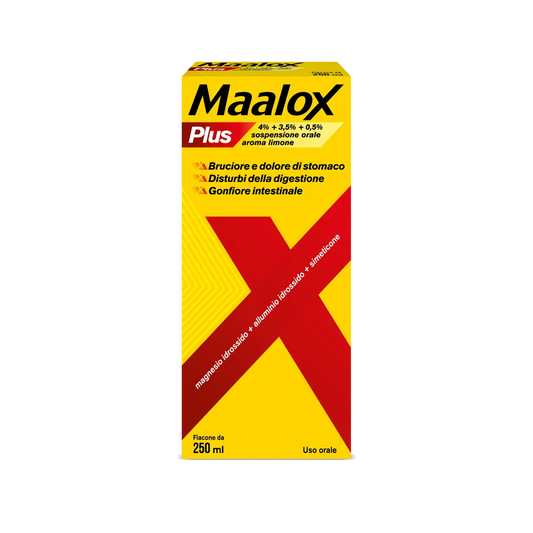 Maalox Plus Sospensione Orale Contro Bruciore e Iperacidità di Stomaco 250 ml