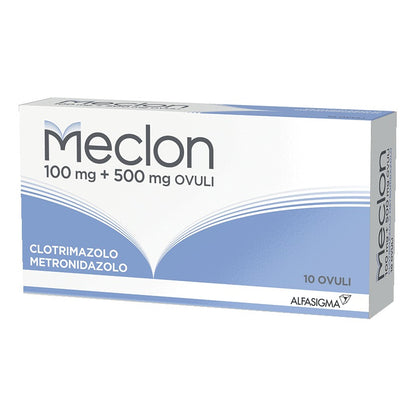 Meclon ovuli vaginali 10 ovuli da 100mg+500mg Trattamento contro le infezioni vaginali da candida o batteri