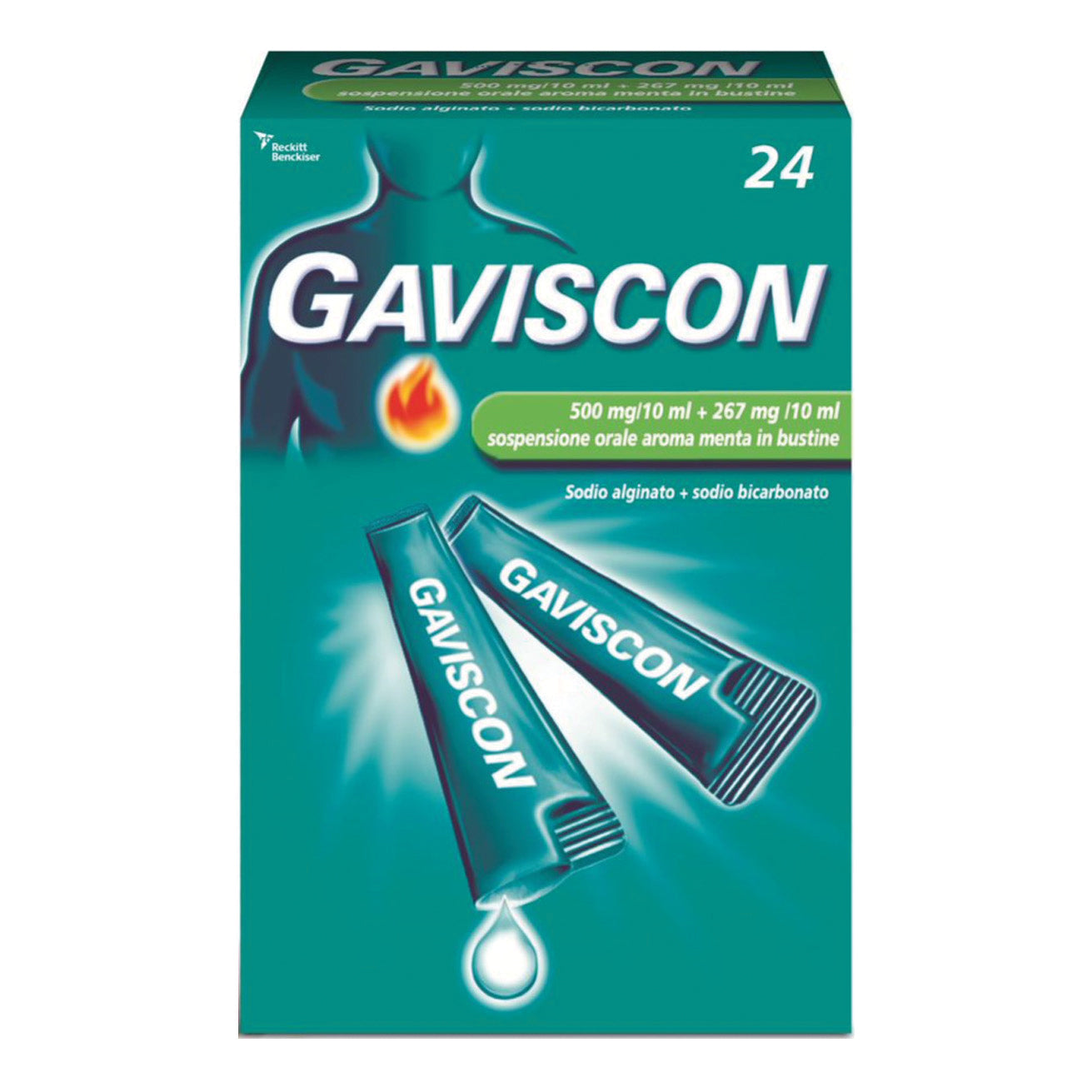 Gaviscon 24 buste 500mg+267mg /10ml