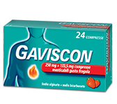 Gaviscon 24 compresse masticabili  250mg+133,5mg gusto fragola