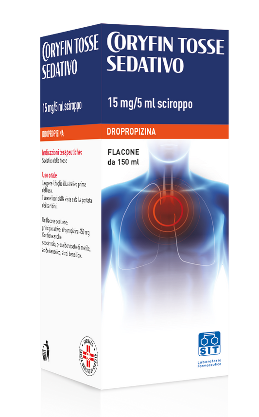 Coryfin Tosse Sedativo sciroppo 15mg/5ml flacone da 150ml