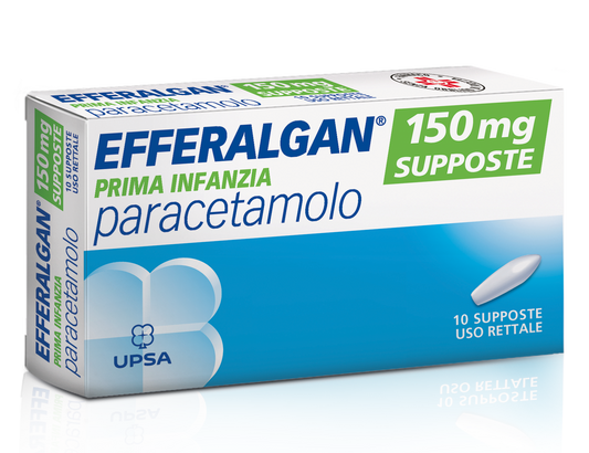 Efferalgan prima infanzia 10 supposte 150 mg  paracetamolo
