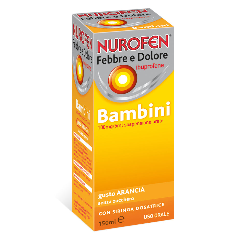 Nurofen Febbre e Dolore Sciroppo Bambini 100mg/5ml Gusto Arancia