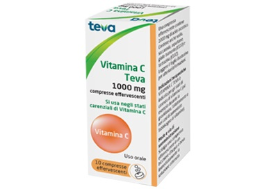 VITAMINA C TEVA*10CPR EFF 1G