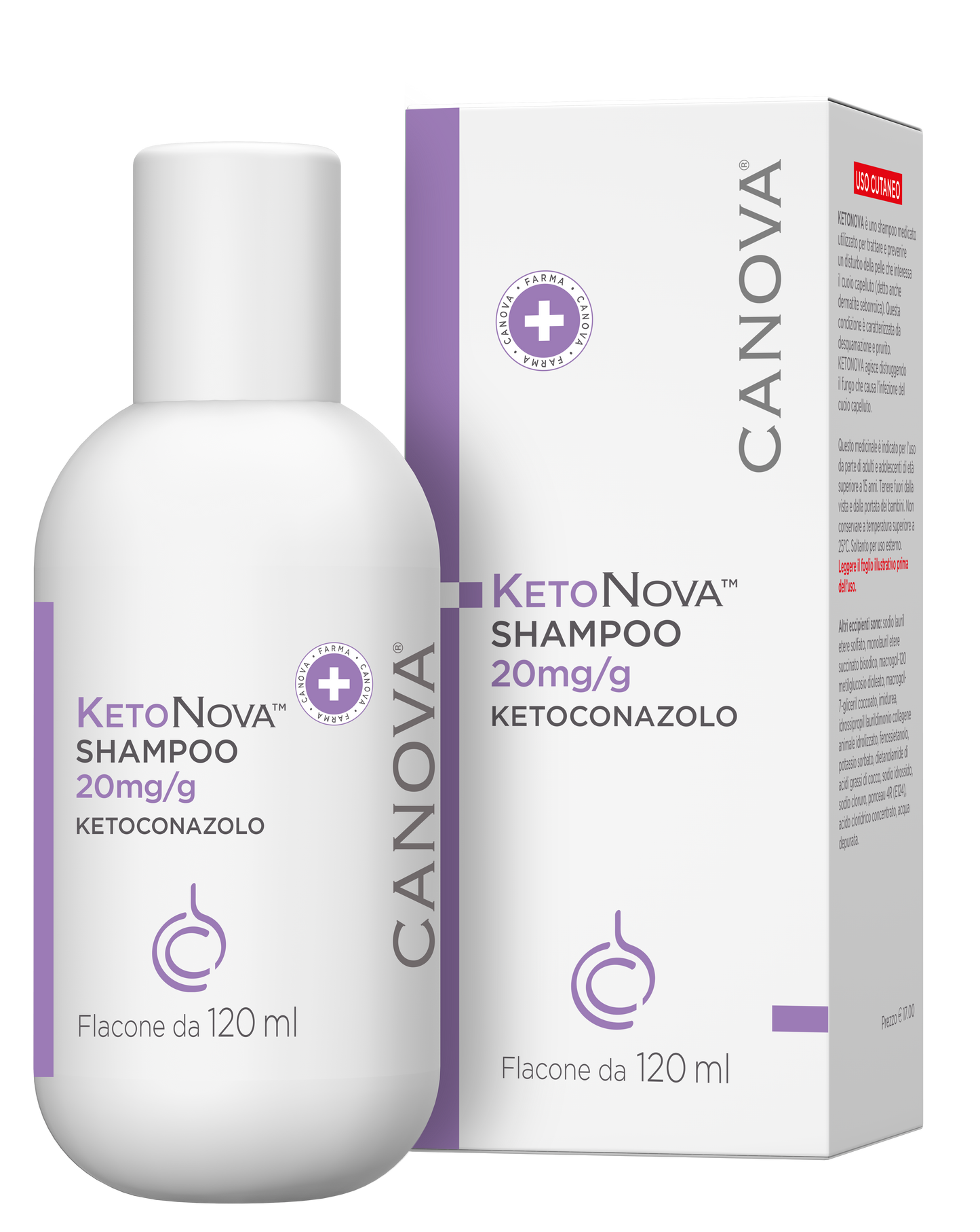 KETONOVA*SHAMPOO 120ML 20MG/G