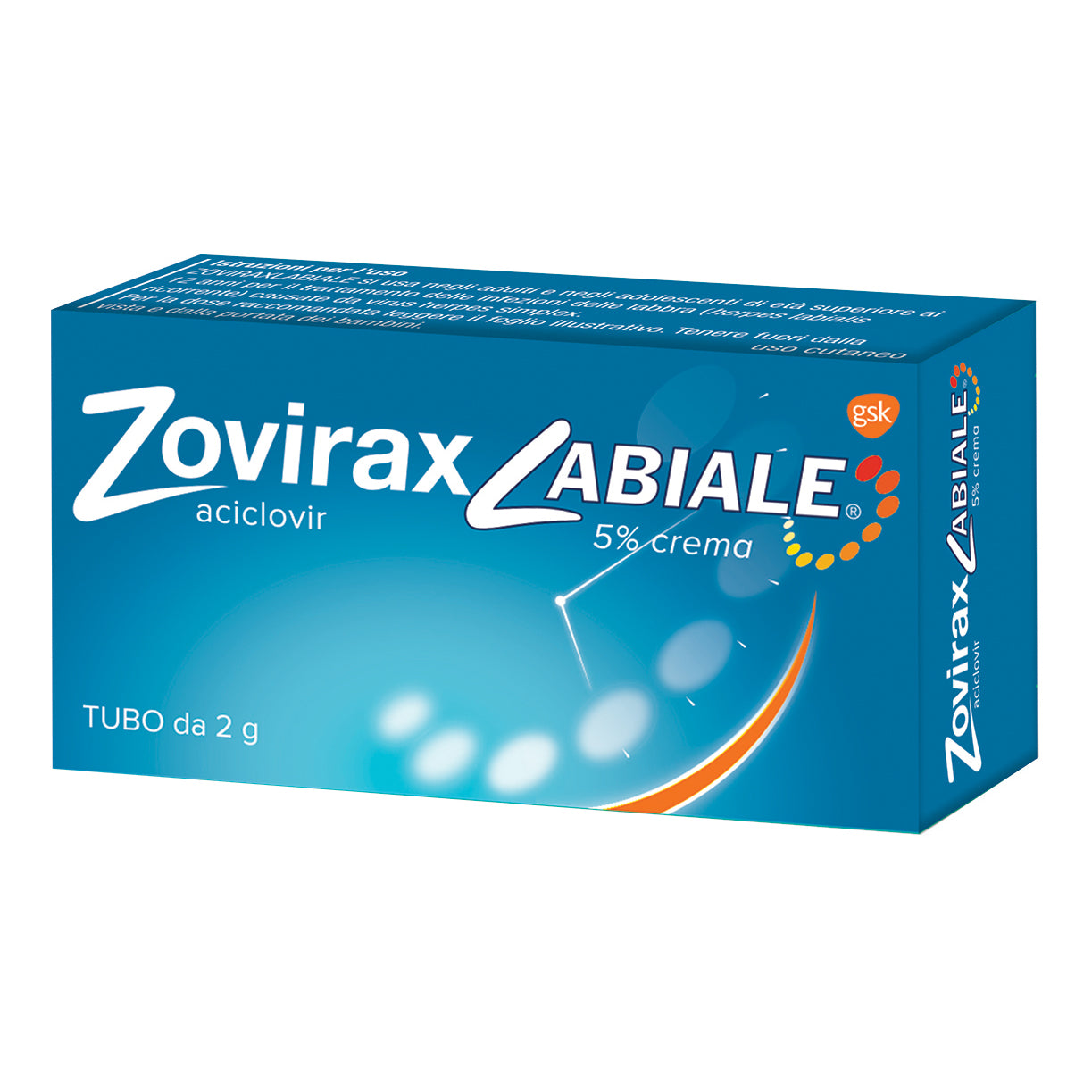 Zovirax Labiale Crema 5% aciclovir per il trattamento dell'herpes labiale 2g