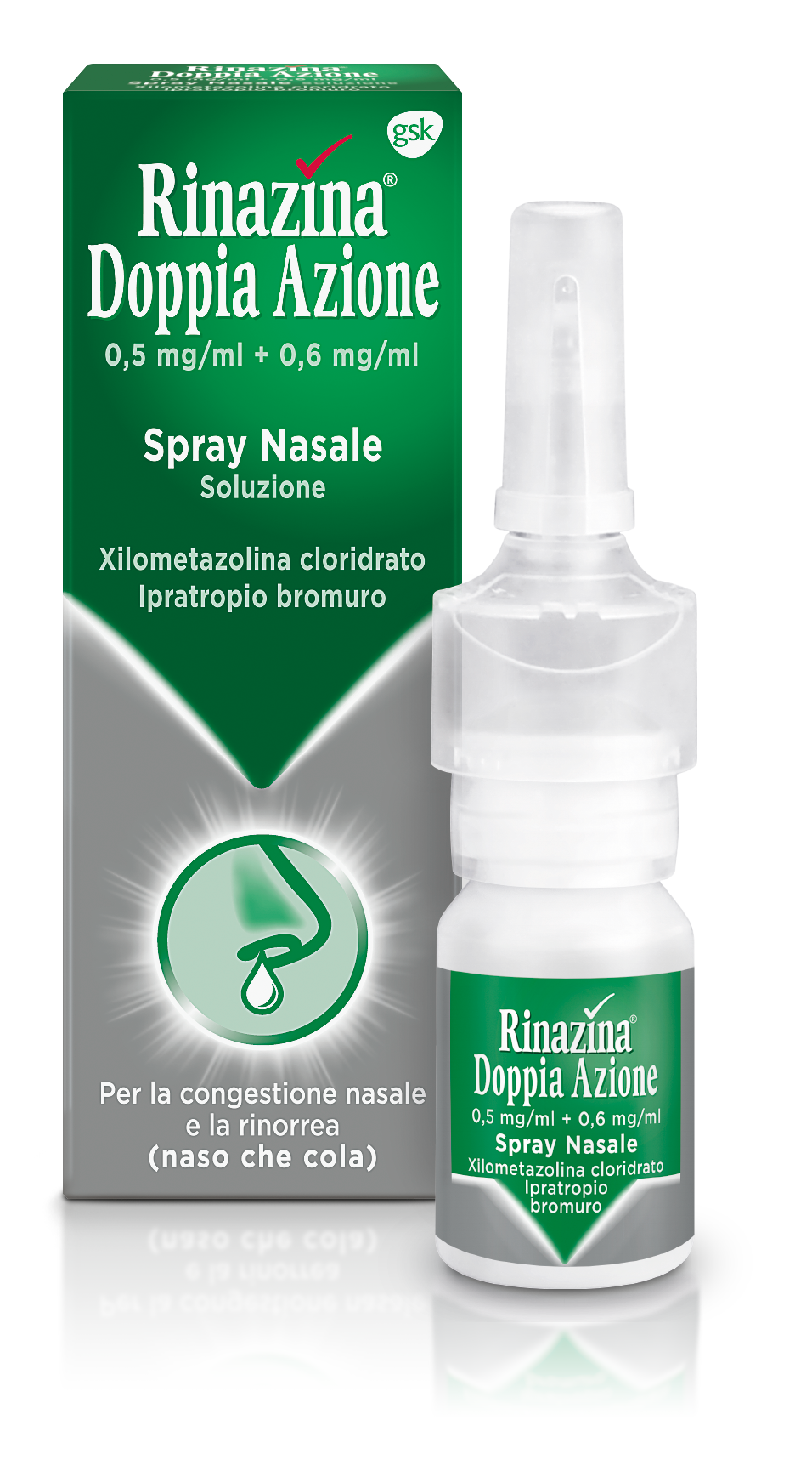 RINAZINA DOPPIA AZIONE 5MG+6MG-SPRAY NASALE per congestione nasale e rinorrea