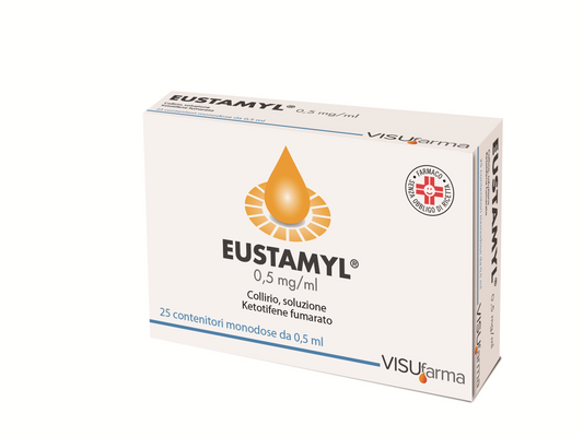 Eustamyl collirio antistaminico 25 fl monodose 0,5mg/ml di ketotifene