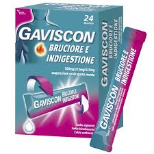 Gaviscon Bruciore e Indigestione 24 bustine sospensione orale gusto menta