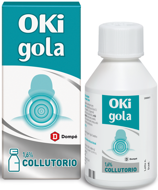 OKI GOLA-COLLUTTORIO 150ML con 1,6% di Ketoprofene Sali di Lisina