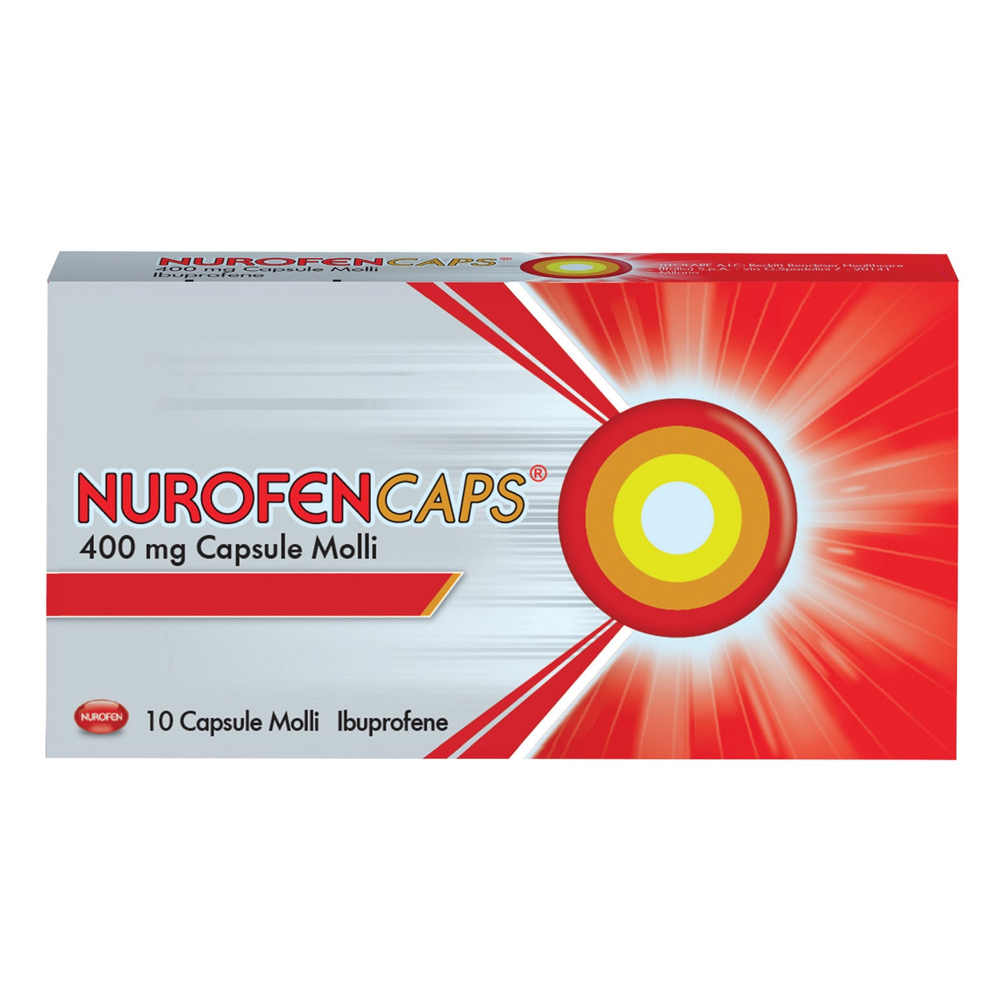 NurofenCaps 10 capsule molli da 400mg di Ibuprofene