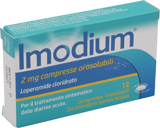 Imodium 12 compresse orosulibili da sciolgiere in bocca Loperamide 2mg