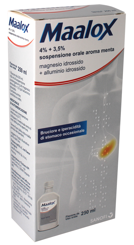 Maalox Sospensione Orale Contro Acidità di Stomaco Occasionale 250 ml