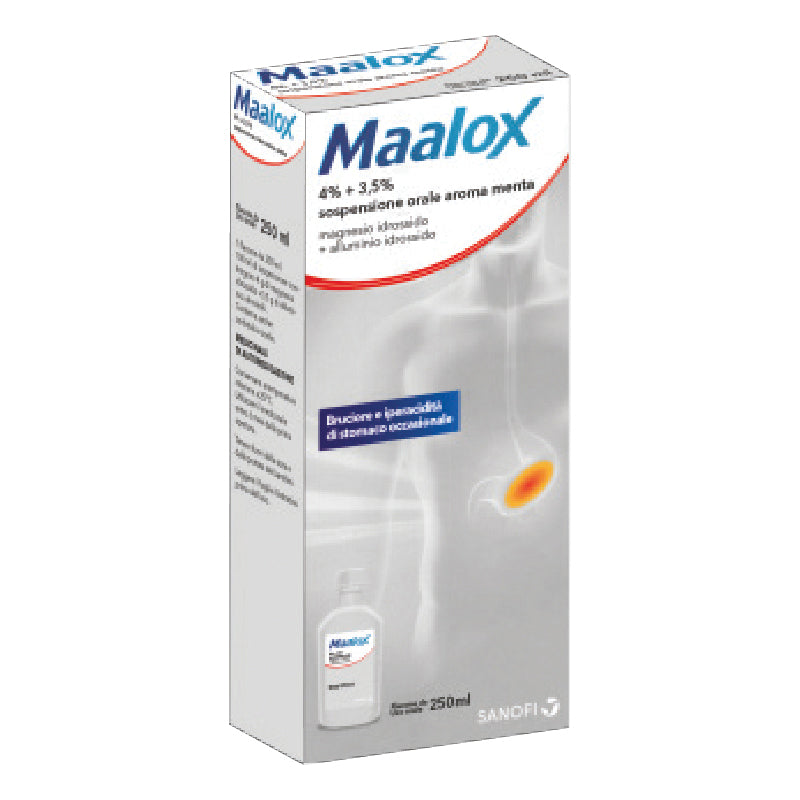 Maalox Sospensione Orale Contro Acidità di Stomaco Occasionale 250 ml