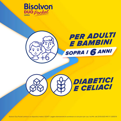 Bisolvon Duo Pocket Lenitivo 12 bustine per tosse di ogni tipo e gola irritata