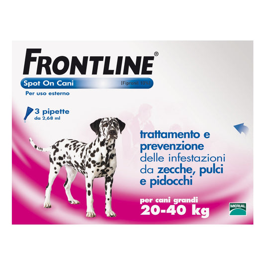 Frontline 3 pipette per cani da 20-40 Kg