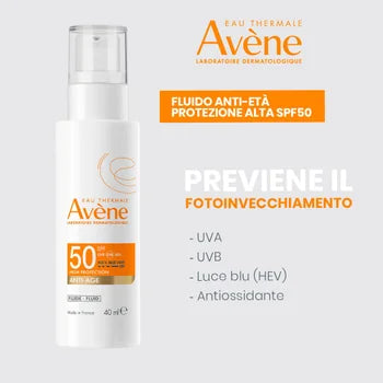 Eau Thermale Avene Solare Fluido Anti-età SPF50 40ml