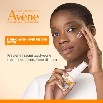 Eau Thermale Avene Fluido Solare viso anti imperfezioni SPF50+ da 50ml