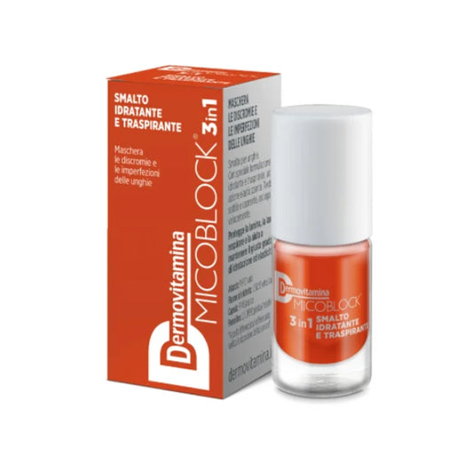 Dermovitamina Micoblock 3 in 1 smalto idratante e traspirante Arancio Scuro 5 ml