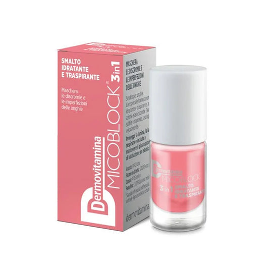 Dermovitamina Micoblock 3 in 1 smalto idratante e traspirante Rosa 5 ml