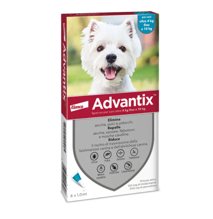 Advantix Spot On 6 pipette cani 4-10 Kg