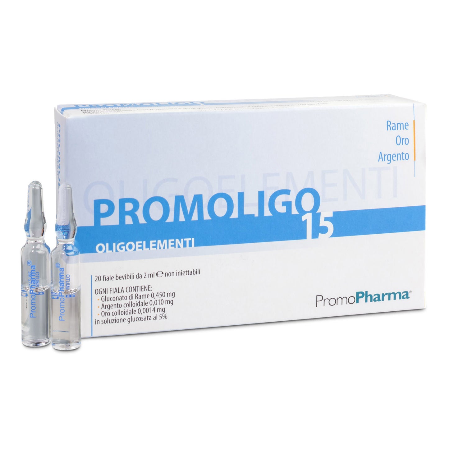 PROMOLIGO 15 RAME/ORO/ARGENTO 20 FIALE 2 ML