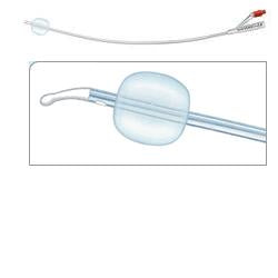 CATETERE FOLEY IN SILICONE PER ADULTI BRILLANT PLUS 2 VIE SENZA SCANALATURE CH20 LUNGHEZZA 41 CM PALLONCINO 10 ML PUNTA TIEMANN 2 FORI 1 PEZZO