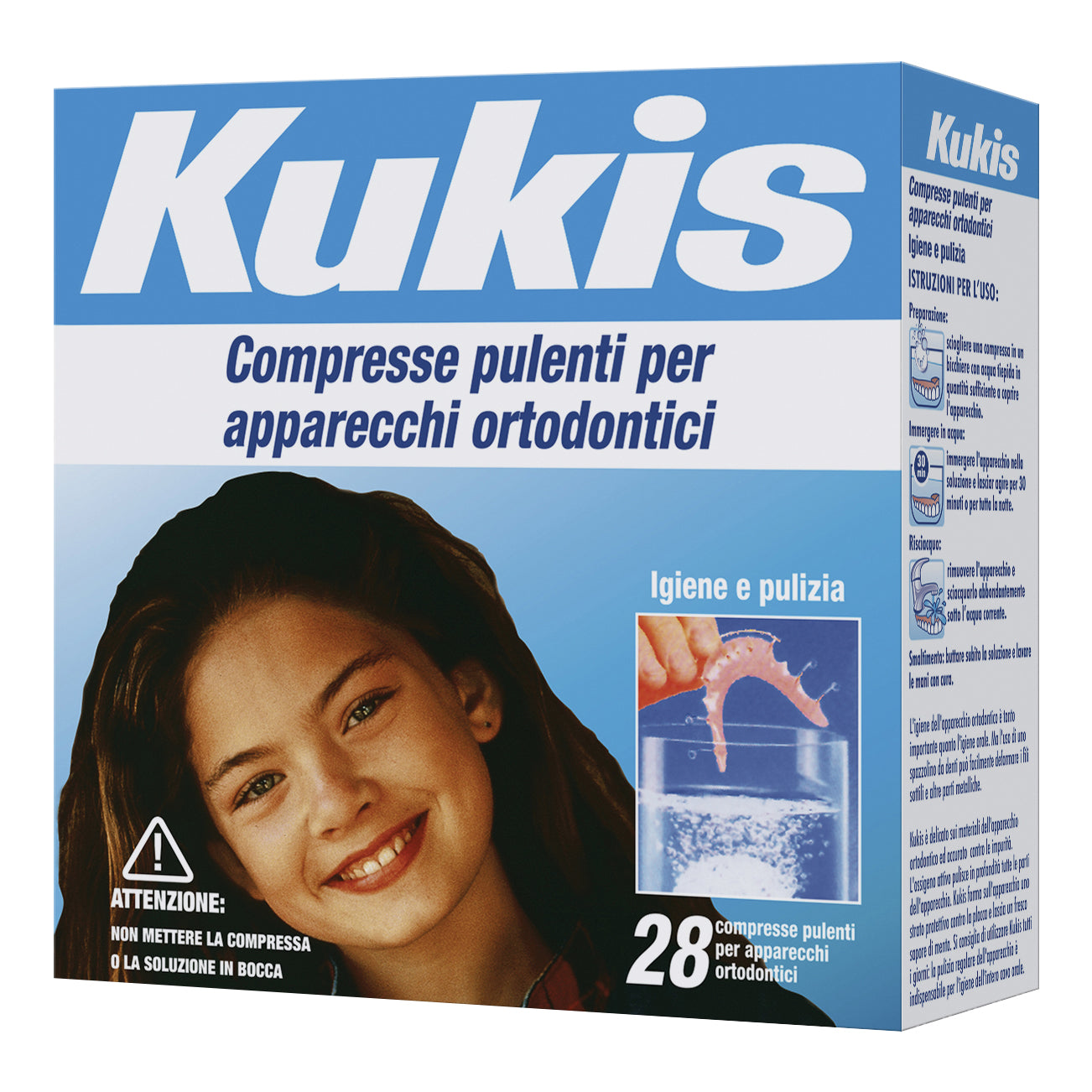 KUKIS CLEANSER 28 COMPRESSE PER PULIZIA APPARECCHI ORTODONTICI