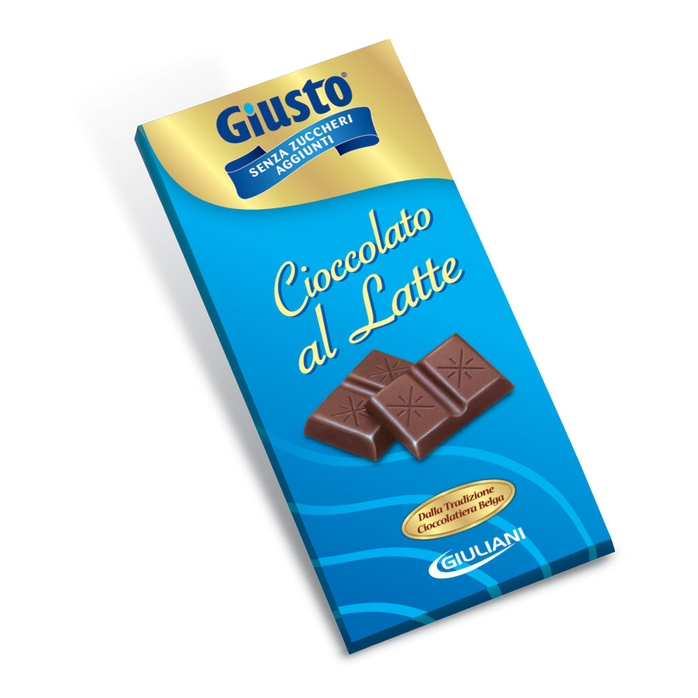 GIUSTO SENZA ZUCCHERO TAVOLETTE CACAO LATTE 85 G