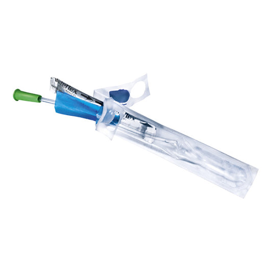 CATETERE VESCICALE IN PVC RUSCH FLOCATH QUICK 1 VIA PER CATETERISMO AD INTERMITTENZA CON AUTOLUBRIFICANTE 2 FORI SMUSSATI PUNTA NELATON CH10 LUNGHEZZA 40 CM 30 PEZZI